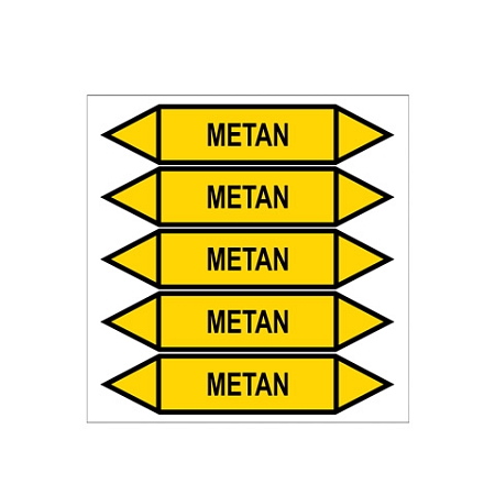 Značení potrubí, metan